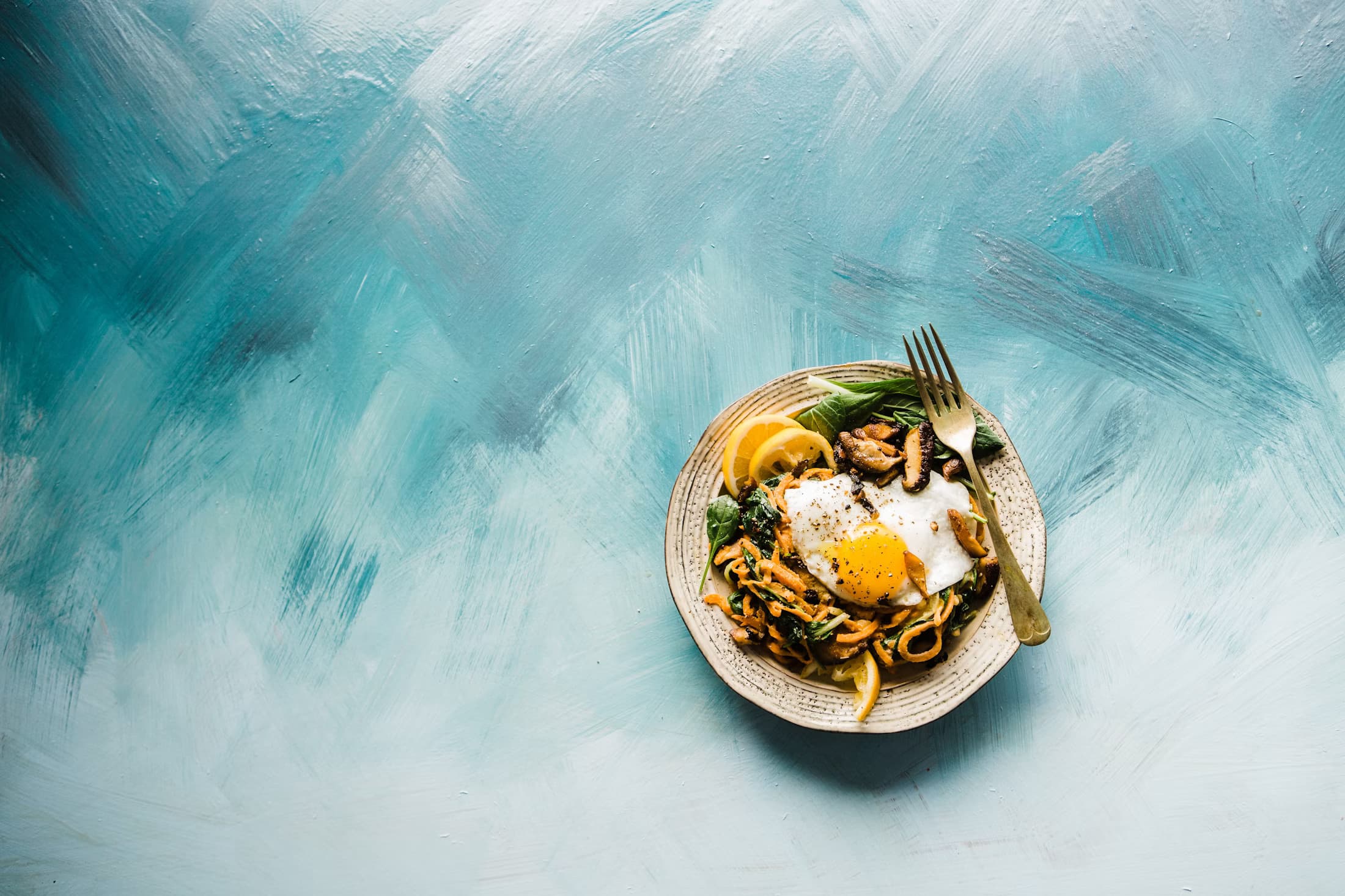 Restaurant food and table setting